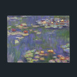 Paillasson Chefs-d'œuvre de peinture de Nymphéas de Monet<br><div class="desc">Nymphéas de Monet - Ce tableau classique de Monet a été peint par Claude Monet en 1916. Il fait partie de sa célèbre collection de nymphéas où il peint dans son jardin à Giverney,  France. Un tableau chef-d'œuvre.</div>