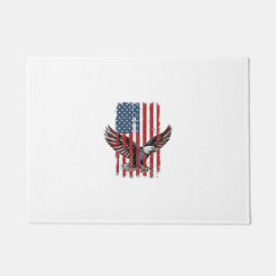 Paillasson Chemise à motif de drapeau d'aigle patriotique vin