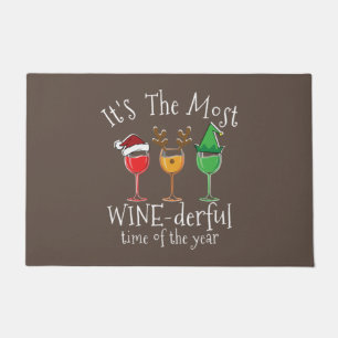 Paillasson Chemise à vin de Noël ivre Xmas Alcool Pyjama PJ