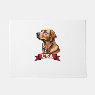 Paillasson Chemise avec gravure vintage USA Golden Retriever