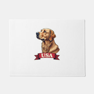 Paillasson Chemise avec gravure vintage USA Golden Retriever
