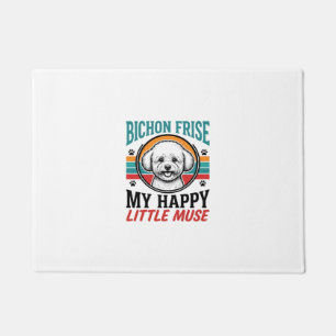 Paillasson Chemise Bichon Frise Esprit Vintage Chien Art_1