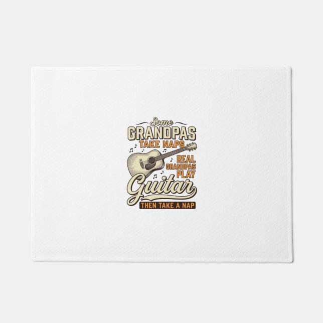Paillasson Chemise de conception de grand-père drôle de guita (Devant)