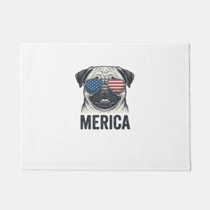 Paillasson Chemise de conception de gravure vintage Merica Pu