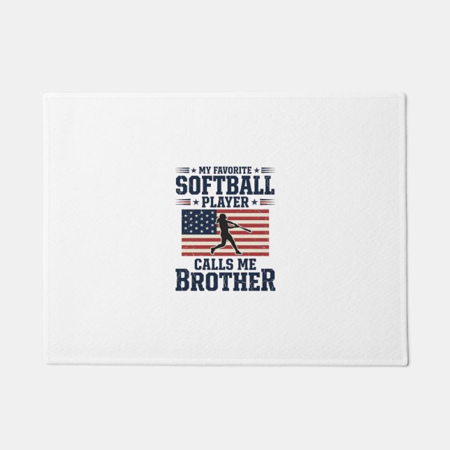 Paillasson Chemise de gravure vintage patriotique frère de so (Devant)