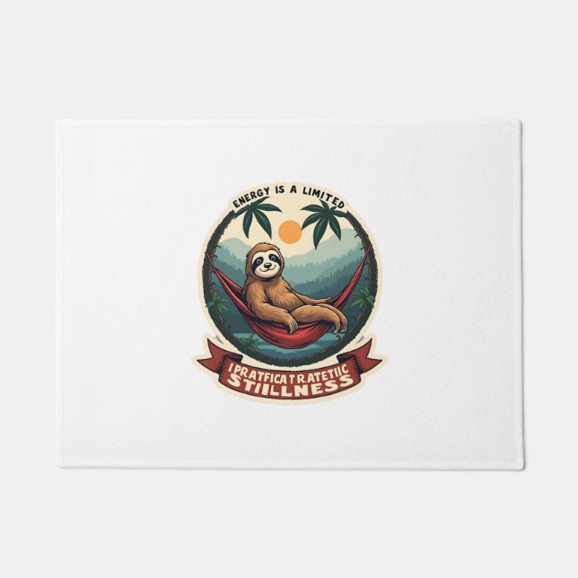 Paillasson Chemise Humoristique Paresseux Effort Sélectif Vin (Devant)