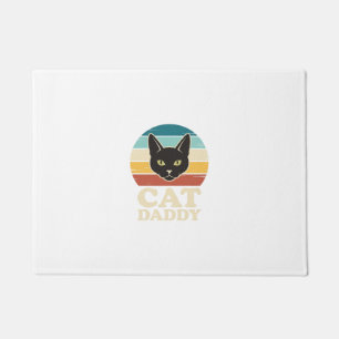 Paillasson Chemise Rétro Crépuscule Chat Noir Vintage Cat Dad