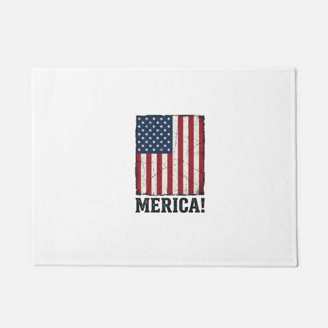 Paillasson Chemise vectorielle patriotique drapeau Merica en  (Devant)