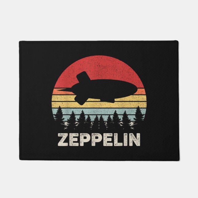 Paillasson Chemise Zeppelin Rétro Vintage Dirigeable Aéronef (Devant)