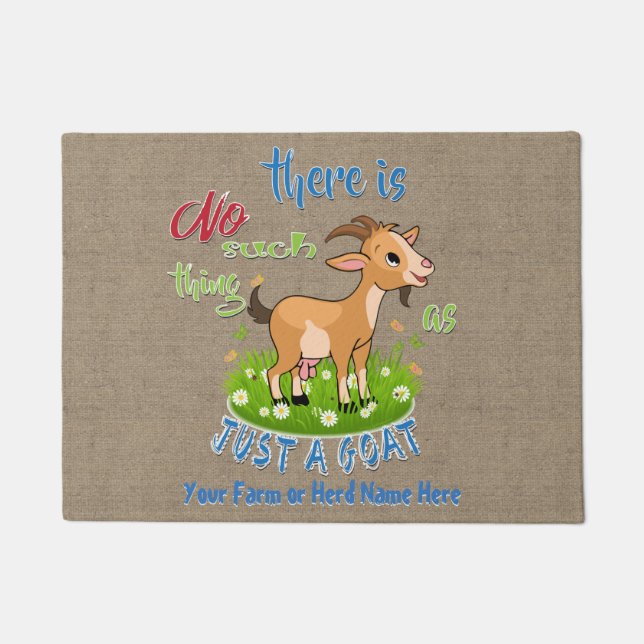 Paillasson CHÈQUE | JUSTE UNE CHÈQUE GetYerGoat™ (Devant)