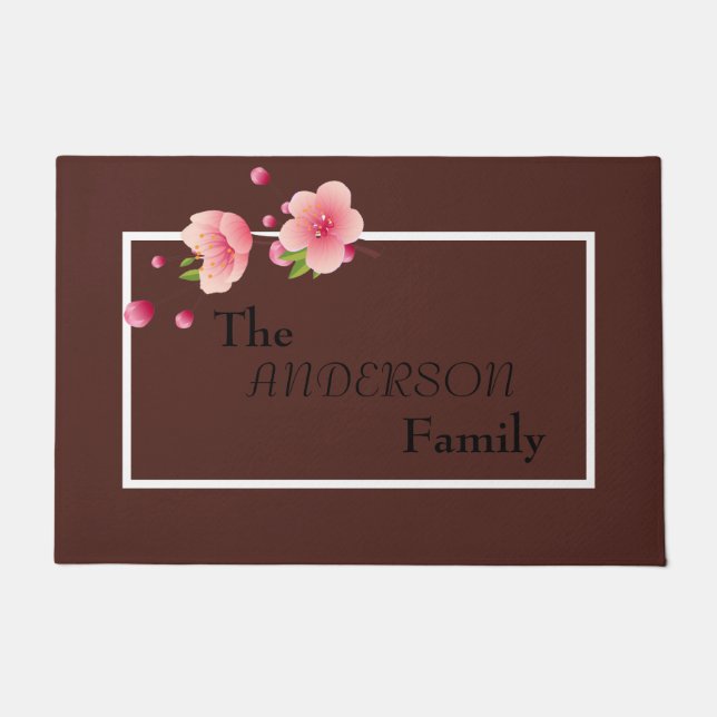 Paillasson Cherry Blossom Bienvenue chez nous (Devant)