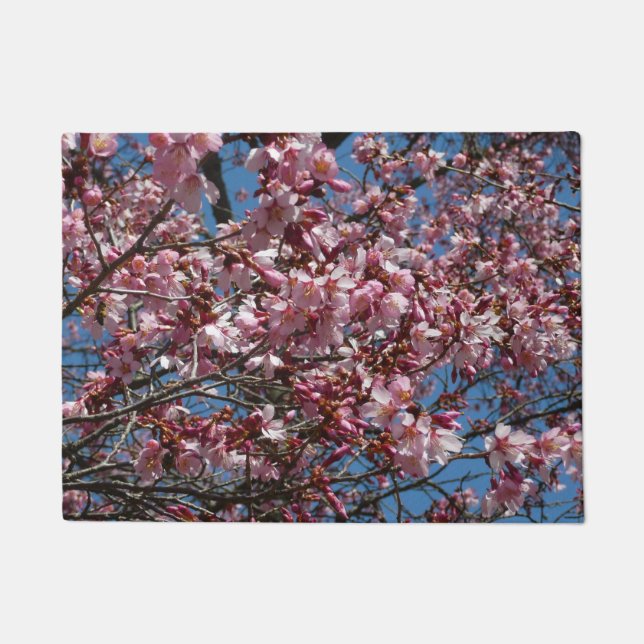 Paillasson Cherry Blossoms et Blue Sky Spring Floral (Devant)