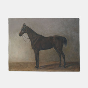 Paillasson Cheval Brown en dorage foncé (Art animal Vintage)