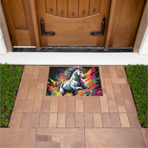 Paillasson Cheval de course Vintage super Pop Art