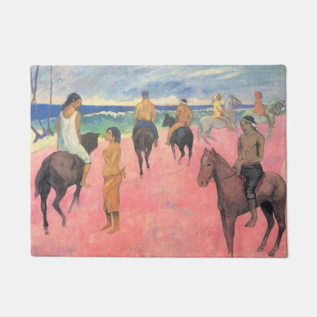 Paillasson Cheval sur la plage de Tahiti (par Gaugin) (Devant)