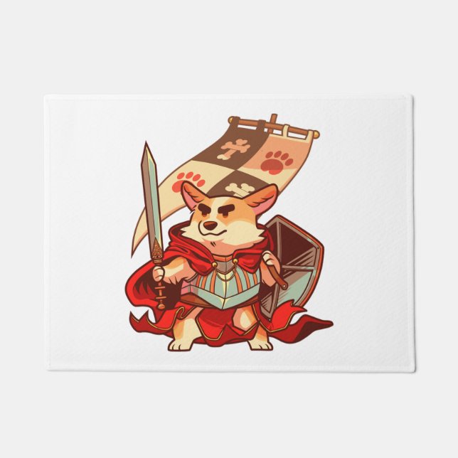 Paillasson Chevalier Corgi (Devant)