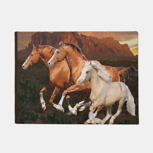 Paillasson Chevaux sauvages d'Arizona (Devant)