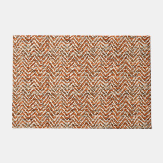Paillasson chevron orange chic (Devant)