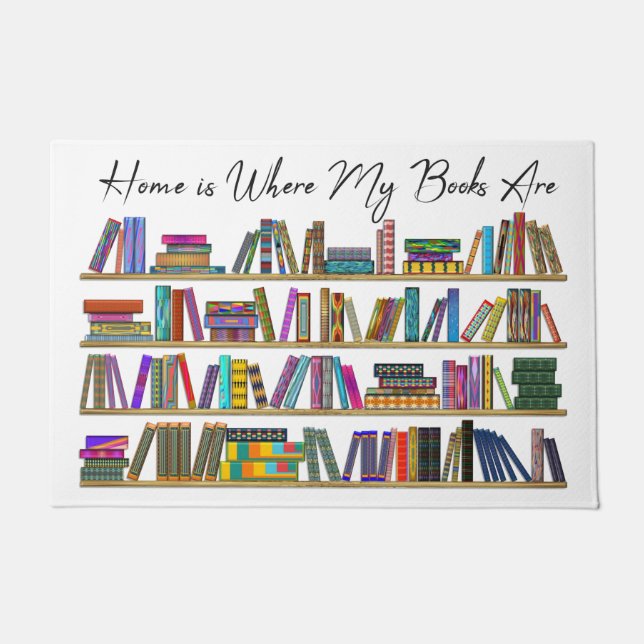 Paillasson Chez moi, où sont mes livres (Devant)