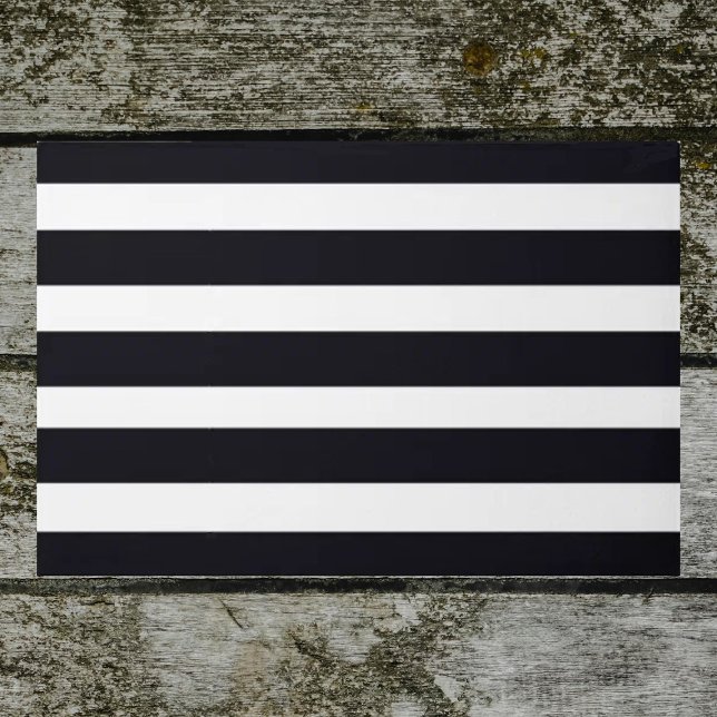 Paillasson Chic Moderne Noir Et Blanc Faillité Chic Extérieur (Black & white striped front doormat. Minimalist, classic modern chic elegance. Simple perfection!)