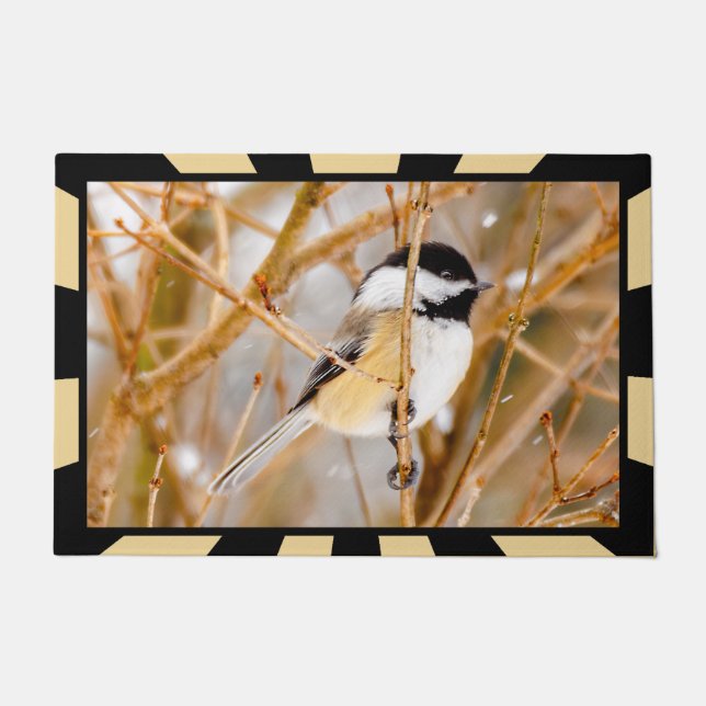Paillasson Chickadee au plafond noir - Photo originale (Devant)