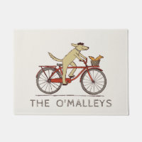Chien à vélo et Écureuil amusant Personnalisé