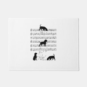 Paillasson Chien beagle Musique Note Musicien de Clef Cute Be