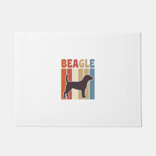 Paillasson Chien Beagle Vintage Dessin Vectoriel à Rayures Ré