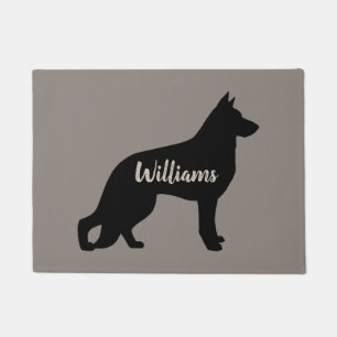 Paillasson Chien berger allemand Silhouette noir et gris