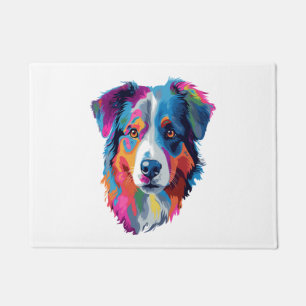 Paillasson Chien berger australien coloré