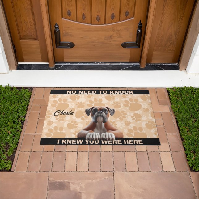 PAILLASSON CHIEN BOXER (De plein air)
