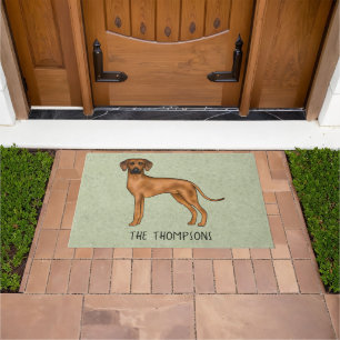Paillasson Chien Brun Lion Mignon Rhodesian Ridgeback Avec Te
