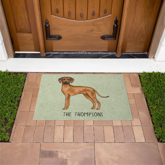 Paillasson Chien Brun Lion Mignon Rhodesian Ridgeback Avec Te (De plein air)