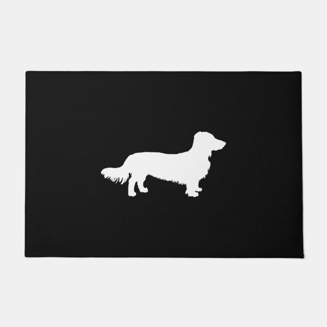 Paillasson Chien Dachshund longue cheveux Dachshund silhouett (Devant)