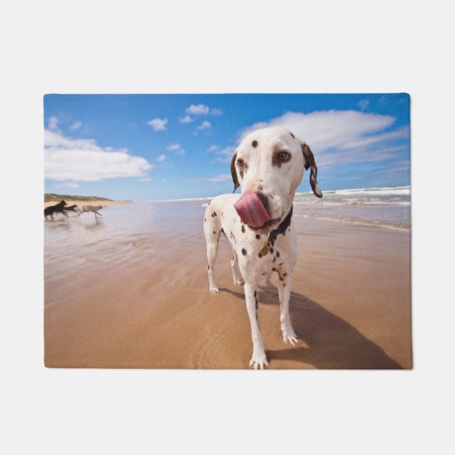 Paillasson Chien dalmatien sur la plage (Devant)