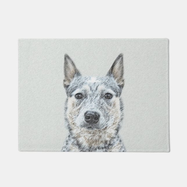 Paillasson Chien de bétail australien - Cute Original Dog Art (Devant)
