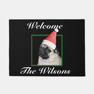 Paillasson Chien de carlin de Noël