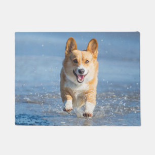 Paillasson Chien de corgi de Gallois de Pembroke fonctionnant