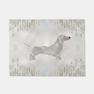 Paillasson Chien de Dachshund - silhouette de perle de Doxie