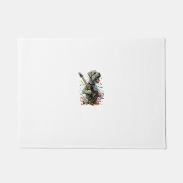 Paillasson Chien de Terrier roux à couche molle Jouant Electr (Devant)