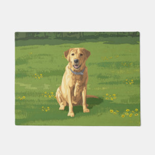 Paillasson Chien de trieur du Labrador jaune