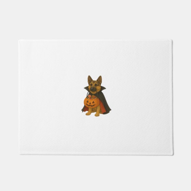 Paillasson Chien d'Halloween allemand Bulldog en costume vamp (Devant)