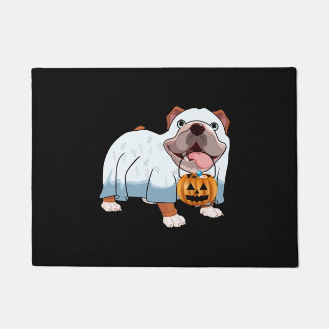 Paillasson Chien d'Halloween de Bulldog (Devant)