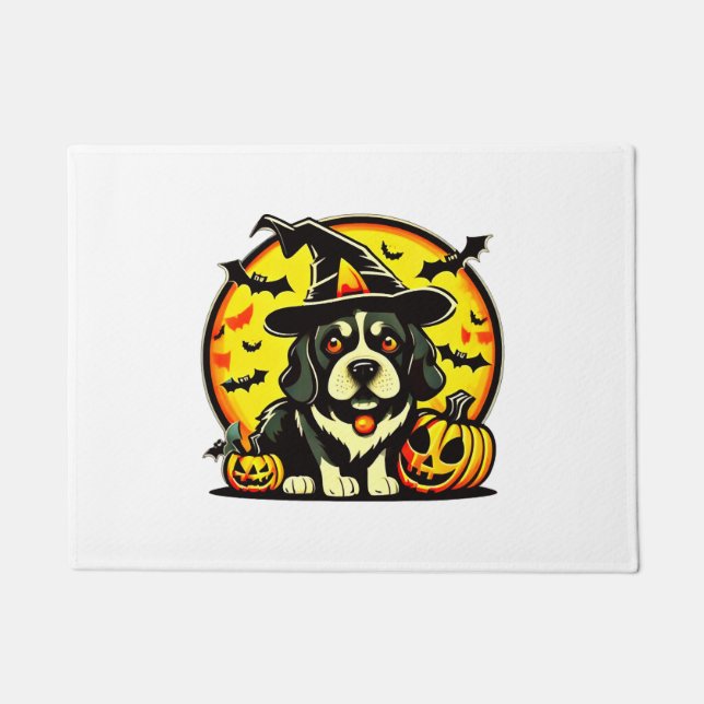 Paillasson Chien d'Halloween Lowchen (Devant)