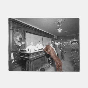 Paillasson Chien Friendly Saloon Tavern Bar 1900 Photo