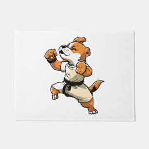 Paillasson Chien Knows Karate transformé