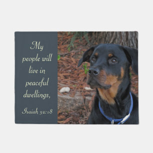 Paillasson Chien Peaceful Dwelling Scripts Doormat
