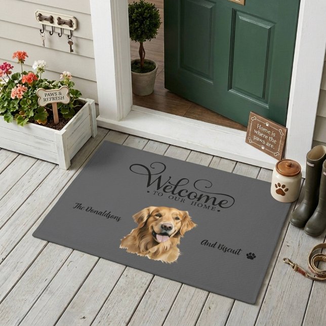 Paillasson Chien Retriever doré mignon (Créateur téléchargé)
