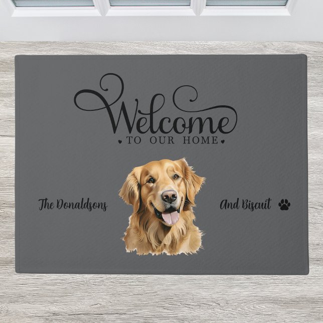 Paillasson Chien Retriever doré mignon (Créateur téléchargé)
