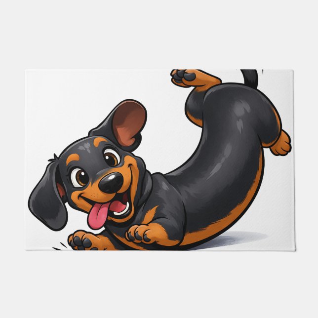 Paillasson Chien teckel joueur  (Devant)